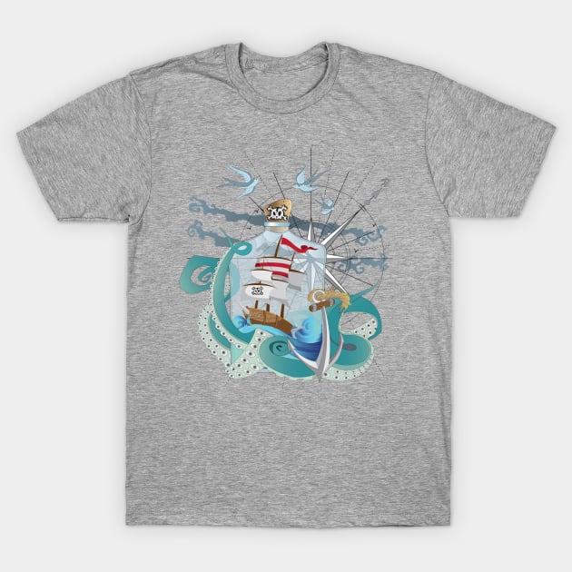 Pirate Ship T-Shirt by AMDesigns